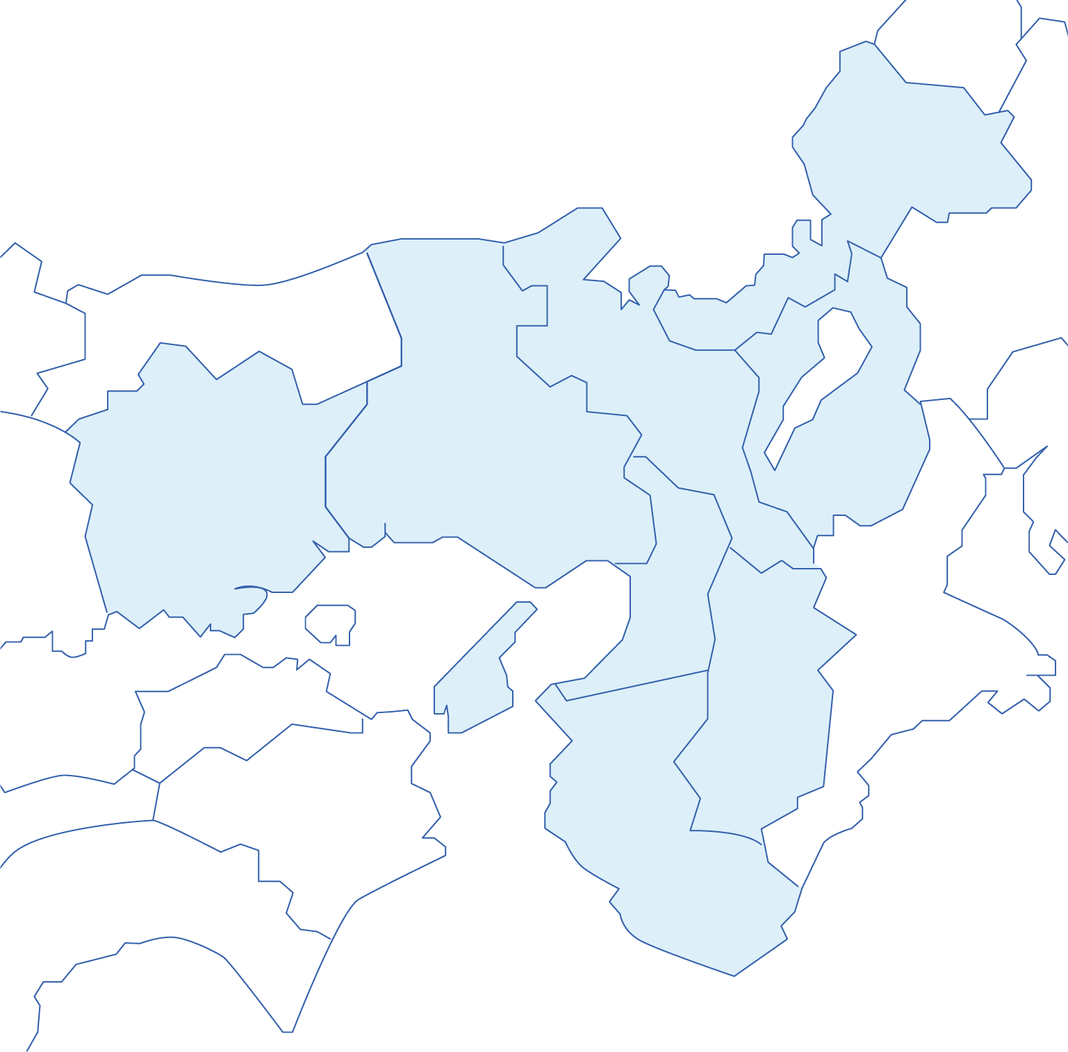 許可を得ている地域